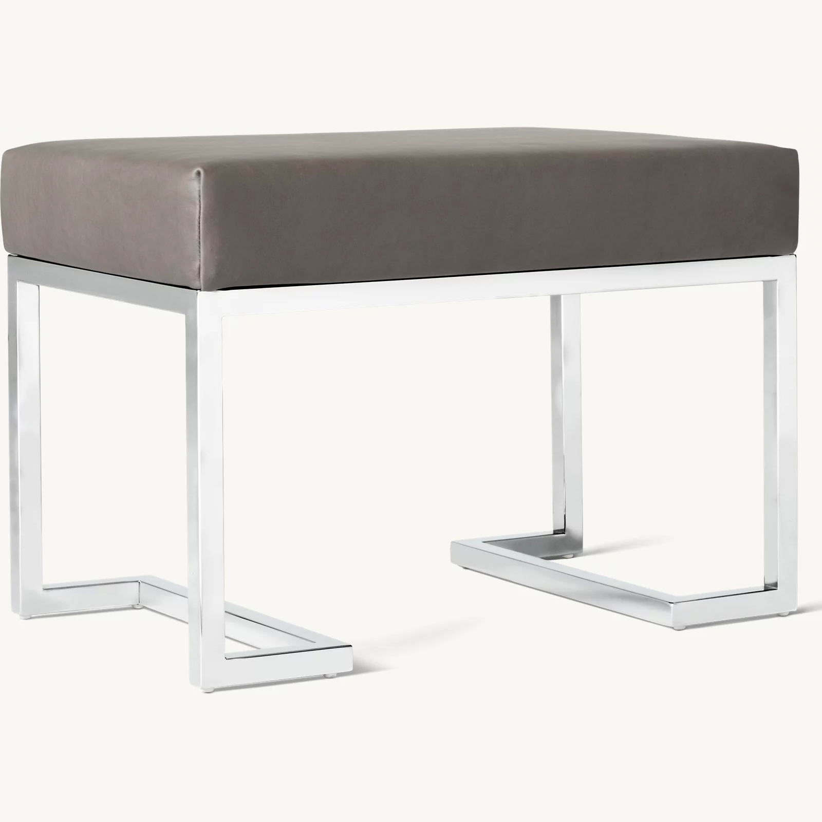 01 (1) Loren Leather Stool - Image 1