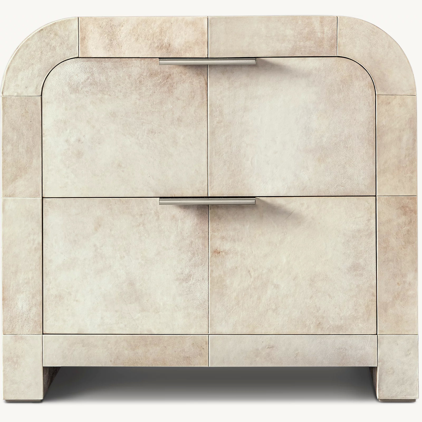 01 (1) Lucien Parchment Closed Nightstand - Image 1