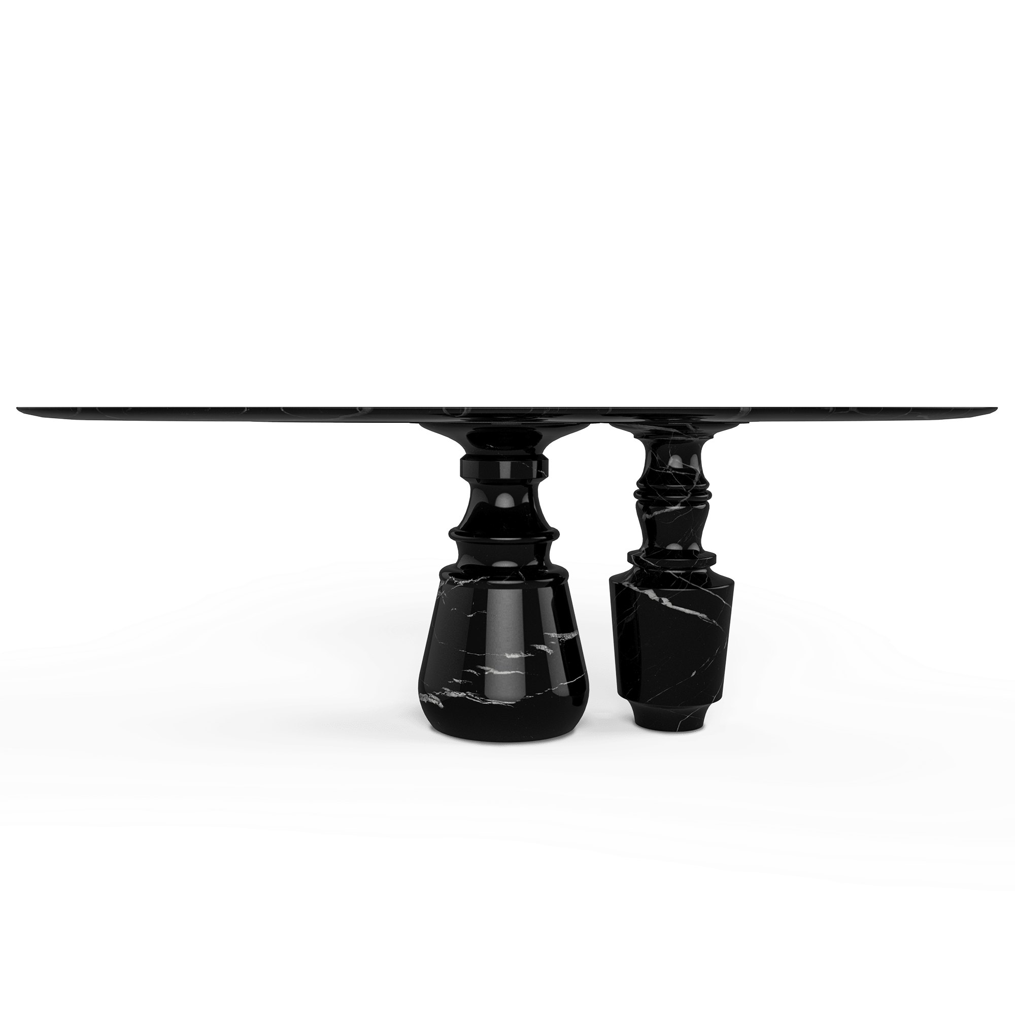 0312ed32-bd17-4e06-8beb-a3d9808b736c Pietra Oval Nero Marquina Dining Table - Image 1