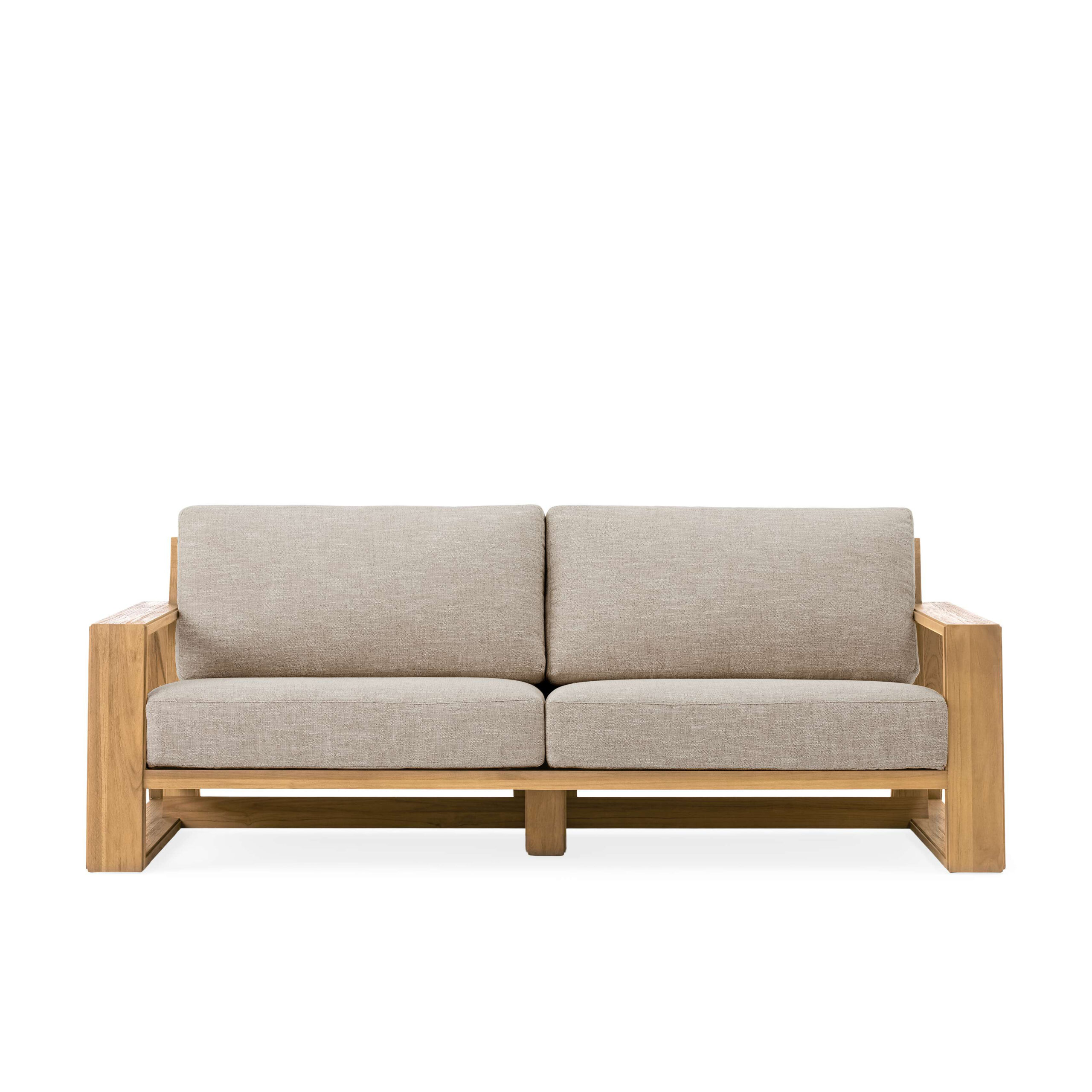 1 Canyon Outdoor Teak Sofa in Priano Malt - Image 1
