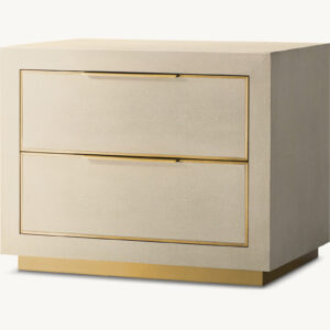 Cela Shagreen Closed Nightstand - Image 2