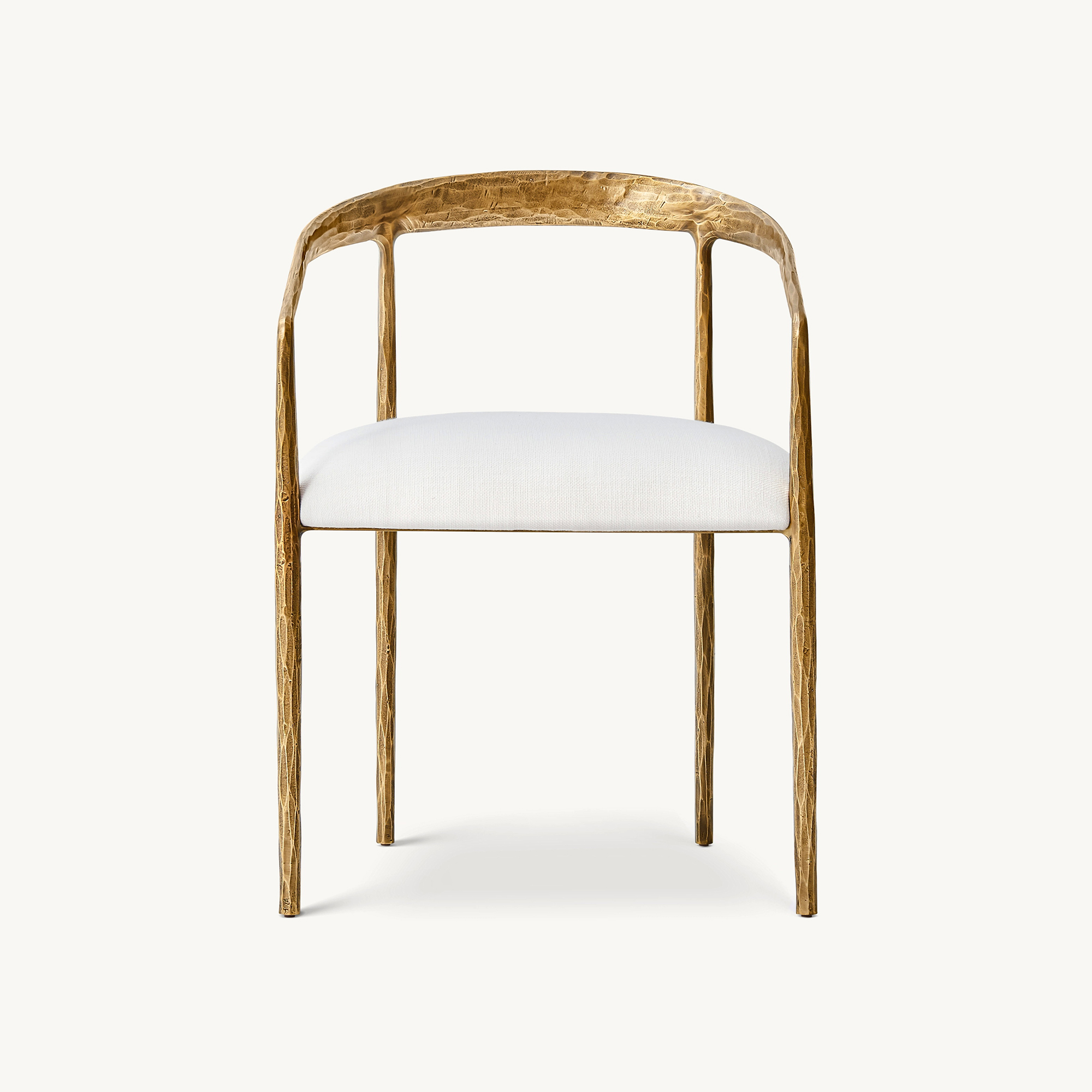 10001 Thaddeus Curved Fabric Dining Armchair - Image 1