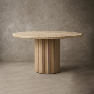 Mulholland Stone Round Dining Table - Image 3