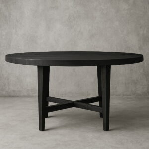 French Contemporary Round Dining Table - Image 2