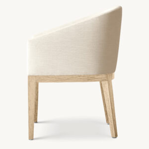 Morgan Barrelback Slope Arm Fabric Dining Armchair - Image 3