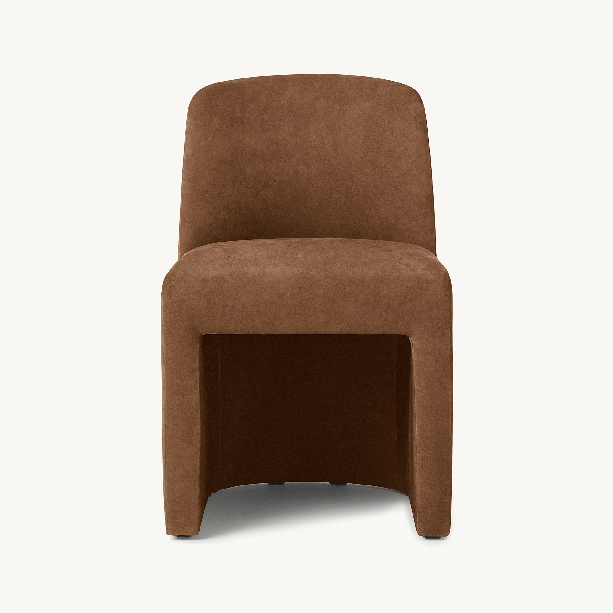 10002 Arrondi Slope Leather Dining Side Chair - Image 1