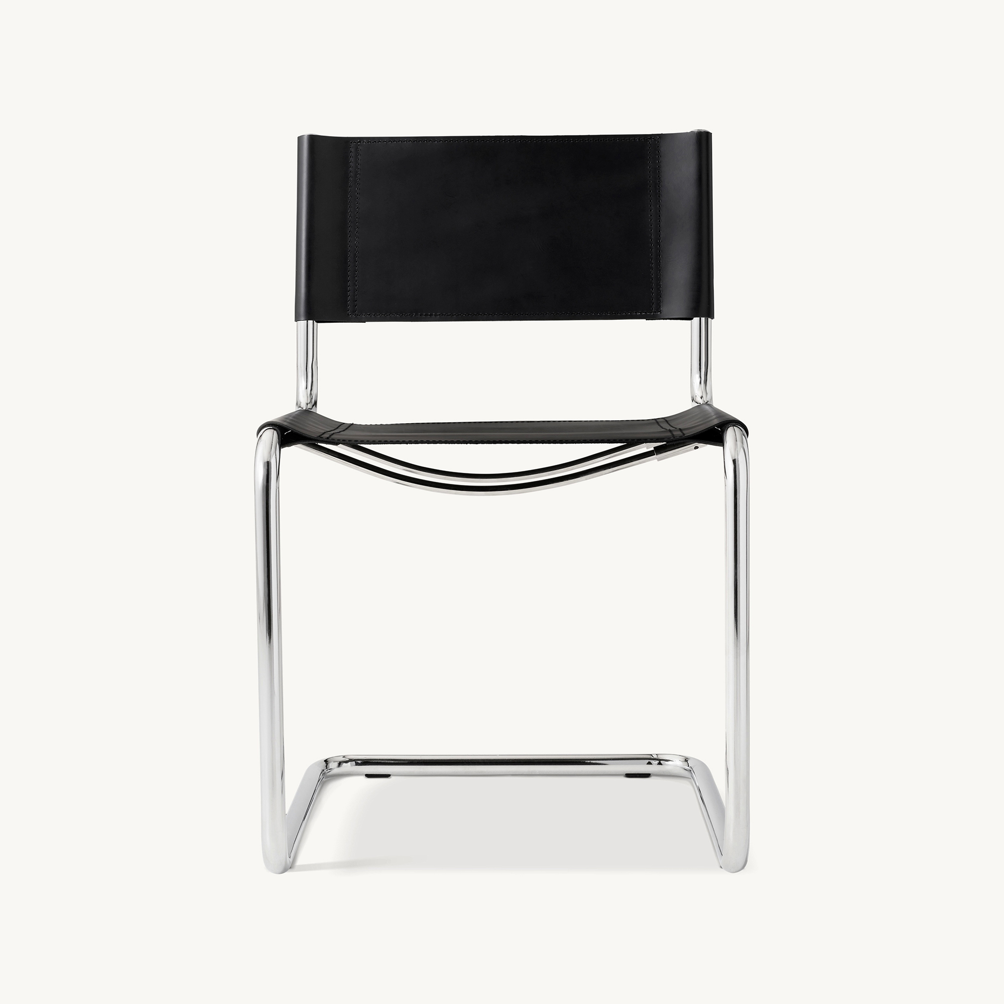 10002 Bauhaus Leather Sling Dining Side Chair - Image 1