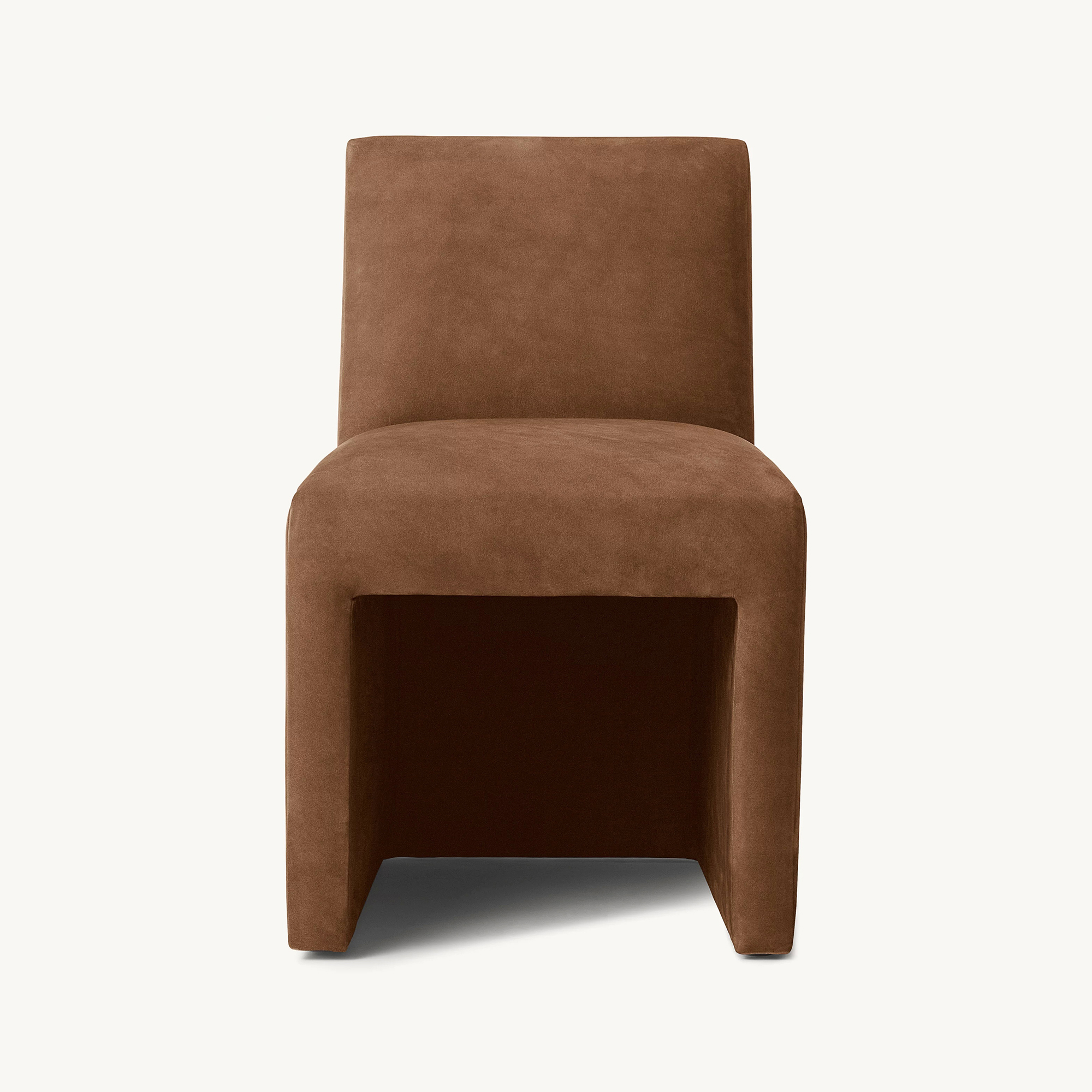 10002 Arrondi Track Leather Dining Side Chair - Image 1