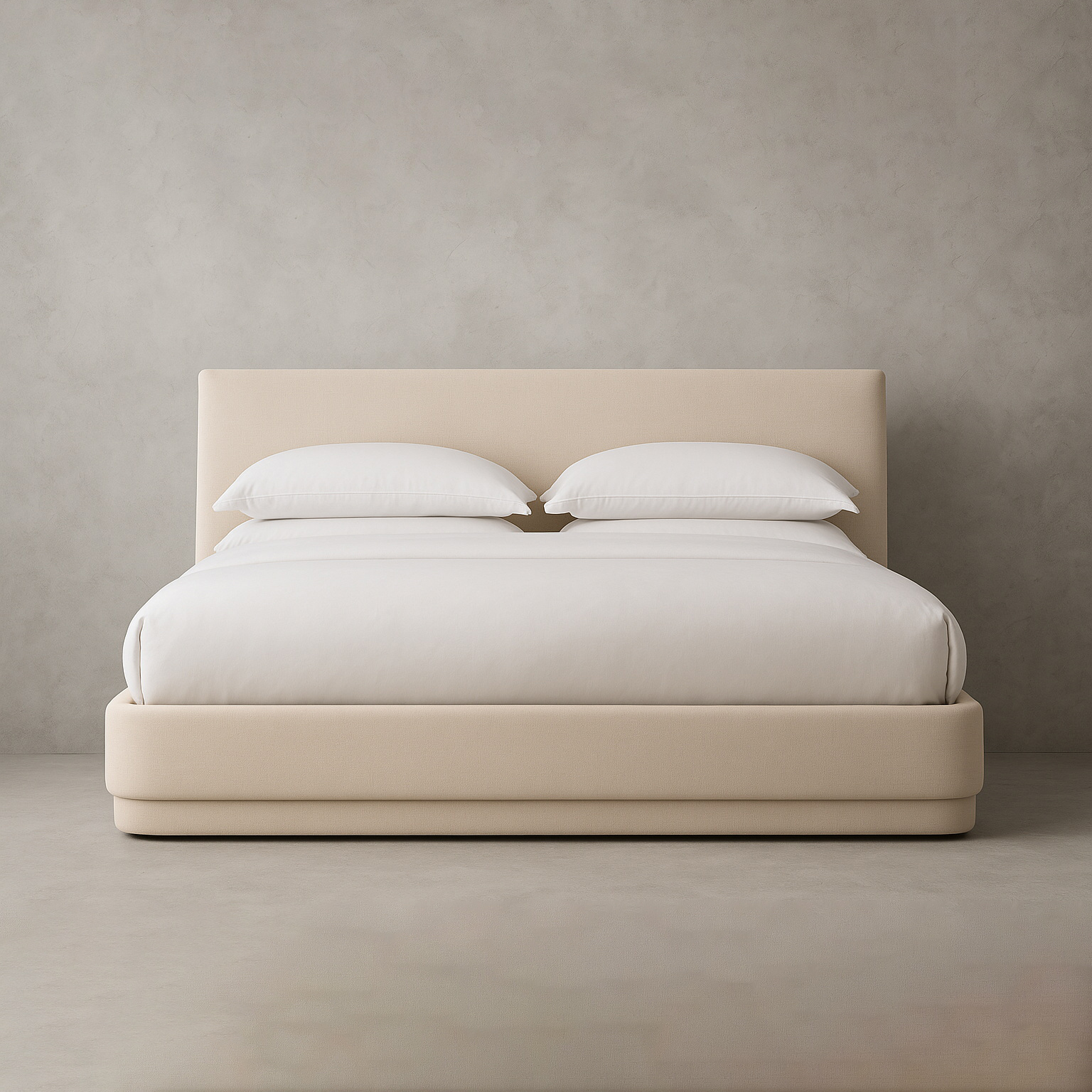 10002_new_background Mulholland Fully Upholstered Fabric_Panel Bed - Image 1