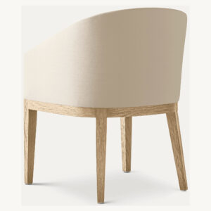 Morgan Barrelback Slope Arm Fabric Dining Armchair - Image 4