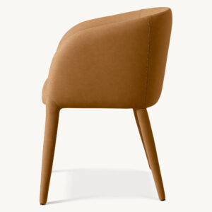 Nicola Barrelback Vegan Leather Dining Armchair - Image 2