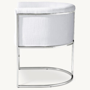 Wexler Barrelback Fabric Dining Armchair - Image 2