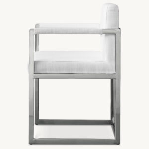 Wexler Square Fabric Dining Armchair - Image 2