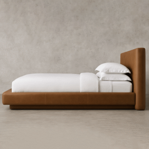 Mulholland Extended Fully Upholstered Leather Panel Bed - Image 3