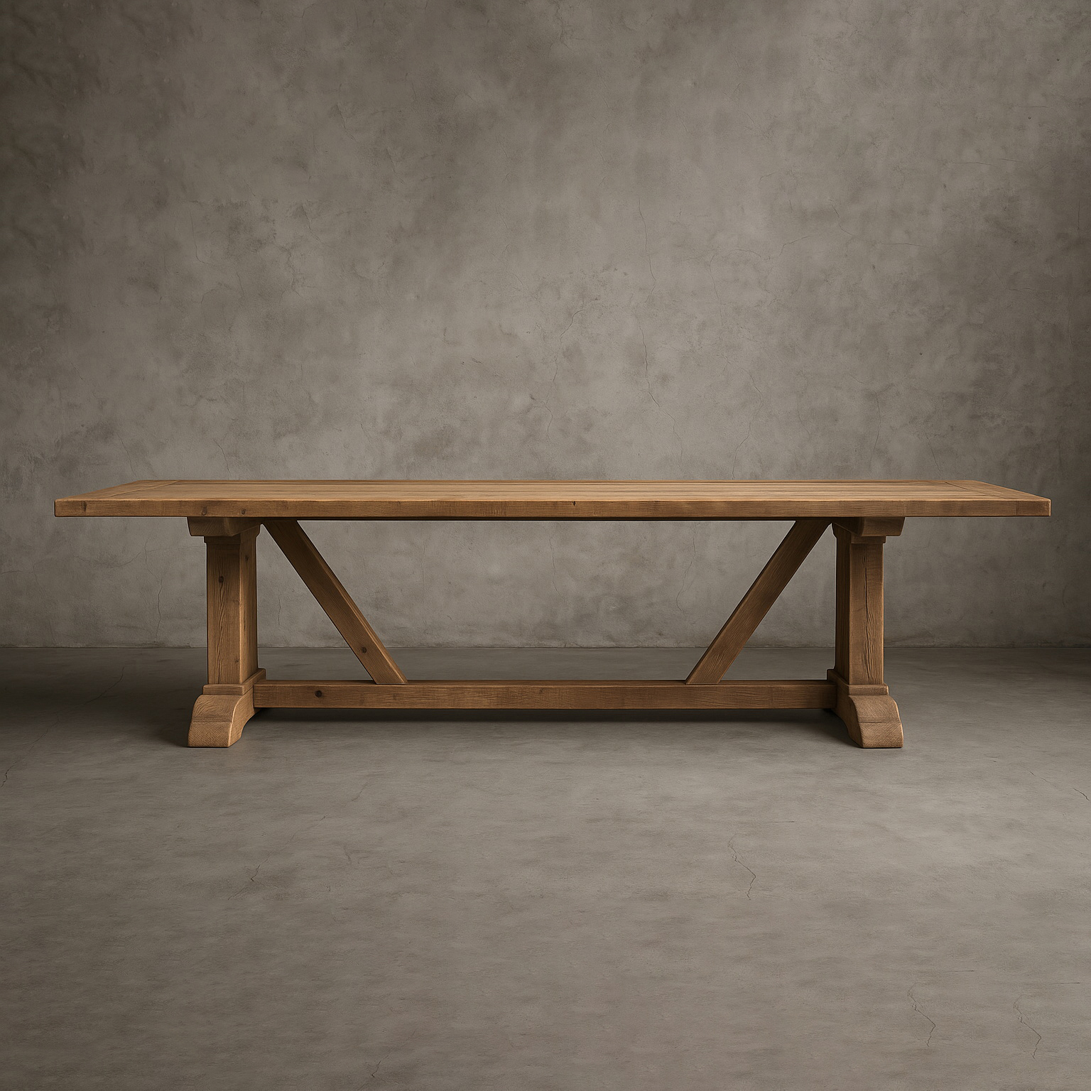 10003_vintage_background 14th C. Monastery Rectangular Dining Table - Image 1