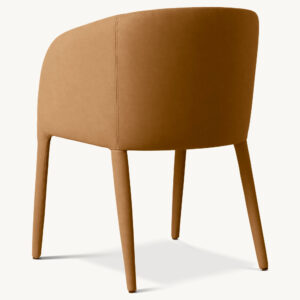 Nicola Barrelback Vegan Leather Dining Armchair - Image 3