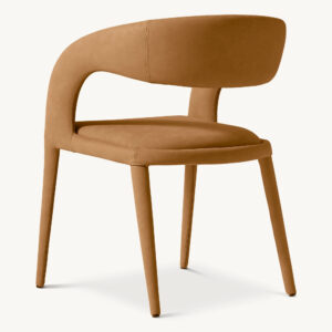 Nicola Open Barrelback Vegan Leather Dining A - Image 3