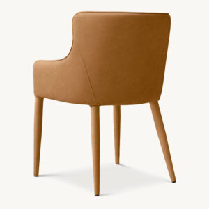 Nicola Slope Arm Vegan Leather Dining Armchair - Image 2