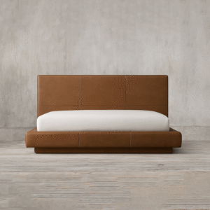 Mulholland Extended Fully Upholstered Leather Panel Bed - Image 4