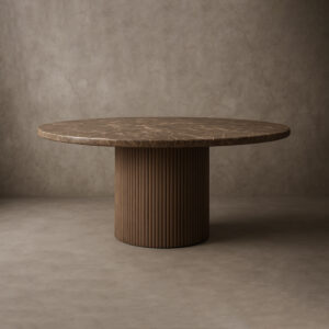 Mulholland Stone Round Dining Table - Image 4