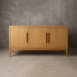 French Contemporary Triple-Door Sideboard - Image 3