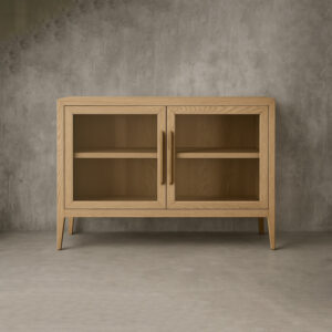 French Contemporary Glass Double-door Sideboard - Image 3