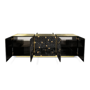 Pixel Black & Gold Sideboard - Image 2