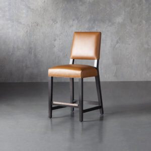 Teddi Leather Stool - Image 2