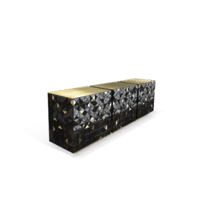 Pixel Black & Gold Sideboard - Image 3