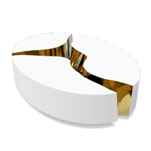 Lapiaz Oval White Center Table - Image 2