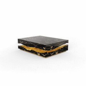 Quarry Portoro Marble Center Table - Image 2