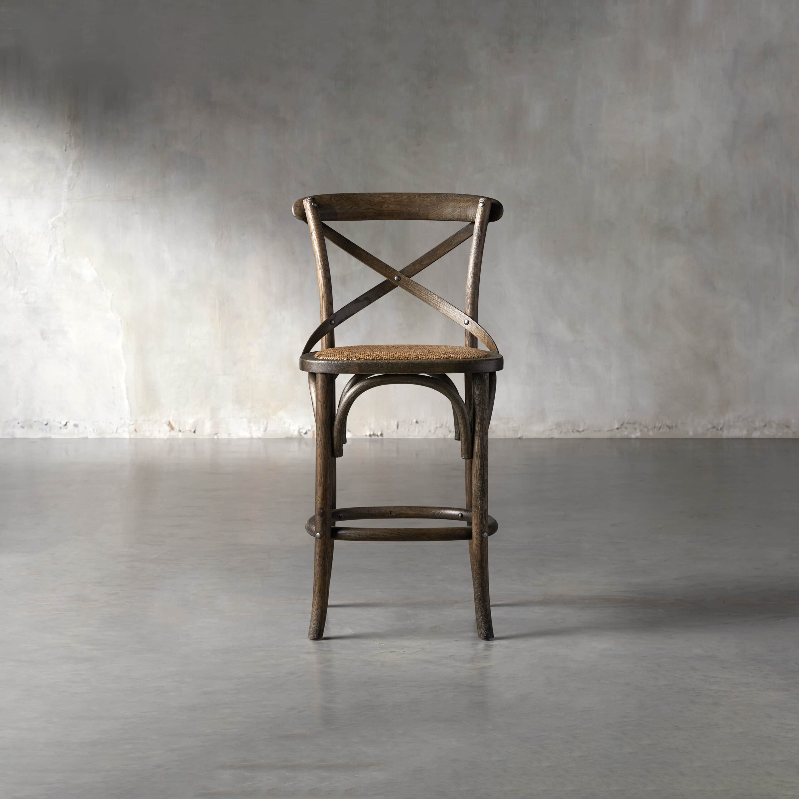 30CADBRCSCN_A191210 Cadence Stool with Rattan Seat - Image 1