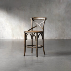 Cadence Stool with Rattan Seat - Image 2