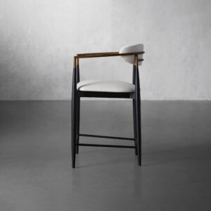 Jagger Stool in Black with Antique Brass - Image 4