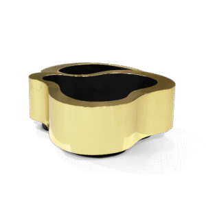 Wave Polished Brass Center Table - Image 3