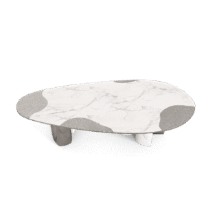 Ophelia Carrara Marble And Silver Dining Table - Image 5