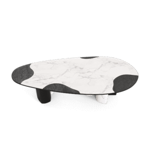 Ophelia Carrara Marble And Black Dining Table - Image 6