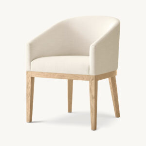 Morgan Barrelback Slope Arm Fabric Dining Armchair - Image 2