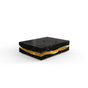 Quarry Nero Marquina Marble Center Table - Image 3