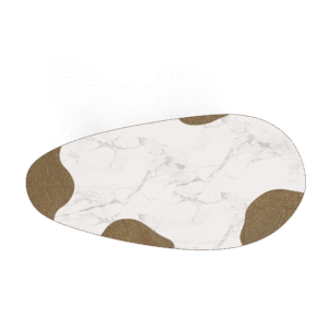 Ophelia Carrara Marble And Patina Dining Table - Image 3