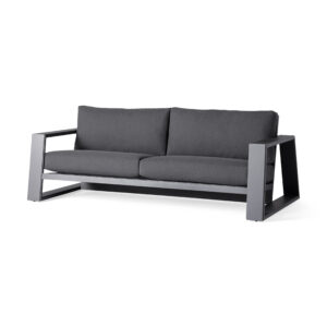 Canyon Outdoor Aluminum Sofa in Rosemount Graphite - Image 2