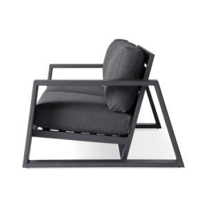 Canyon Outdoor Aluminum Sofa in Rosemount Graphite - Image 4