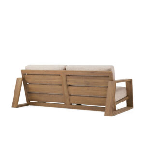 Canyon Outdoor Teak Sofa in Weathered Fawn - Image 3