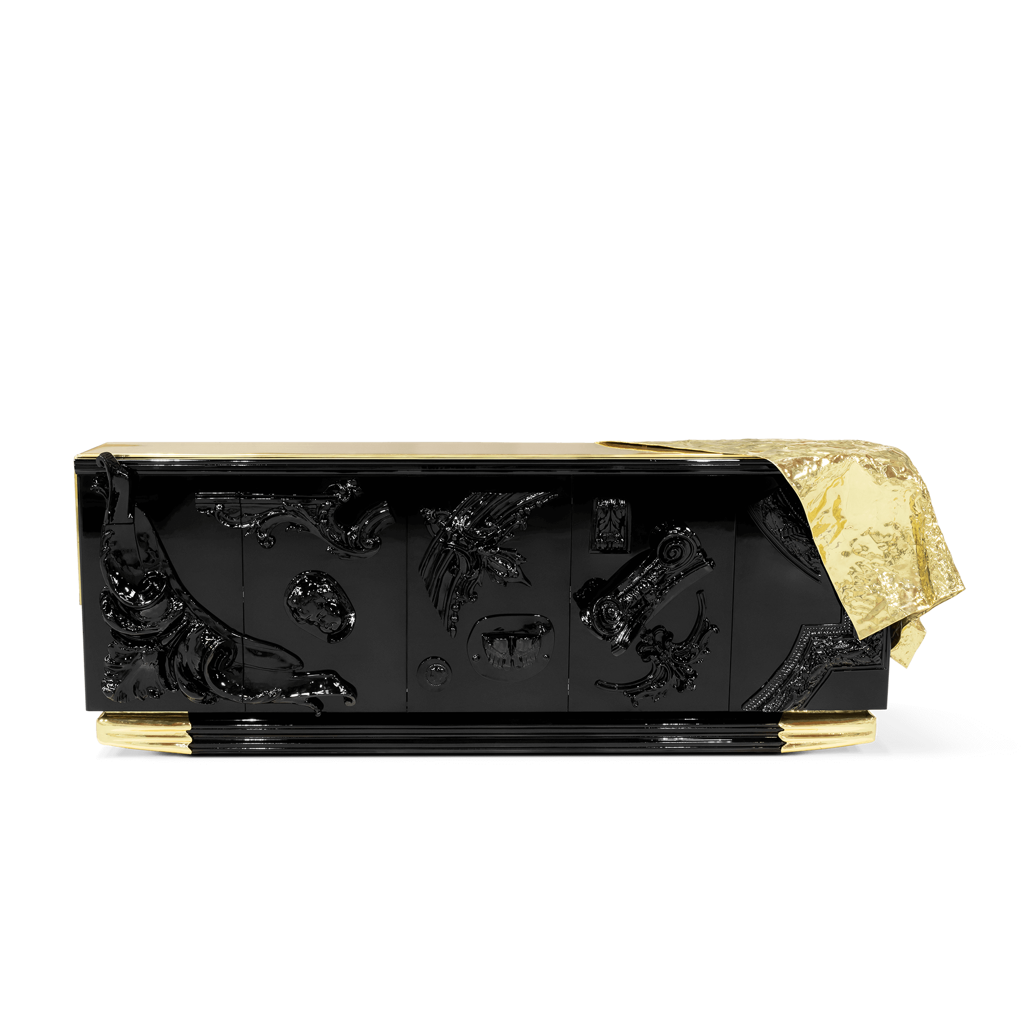 76d14ae2-73f9-4948-bf2d-fa887a512c3d Voltaire Black Sideboard - Image 1