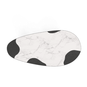 Ophelia Carrara Marble And Black Dining Table - Image 5