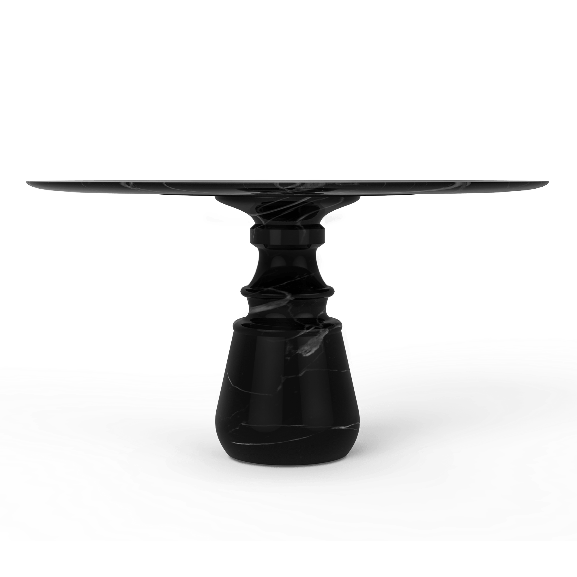 96e2e4dc-412a-42da-98a9-3c0437f4f561 Pietra Round Nero Marquina Dining Table - Image 1