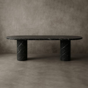 Byron Reeded Stone Dining Table - Image 3