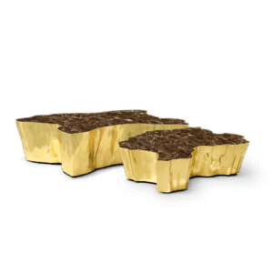 Eden Brown Marble Center Table - Image 4