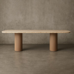 Mulholland Stone Rectangular Dining Tab