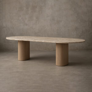 Mulholland Stone Rectangular Dining Tab - Image 2